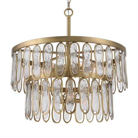 Tiered Seeded Glass 9-Light Chandelier | Uttermost Aurelie