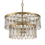 Tiered Seeded Glass 9-Light Chandelier | Uttermost Aurelie