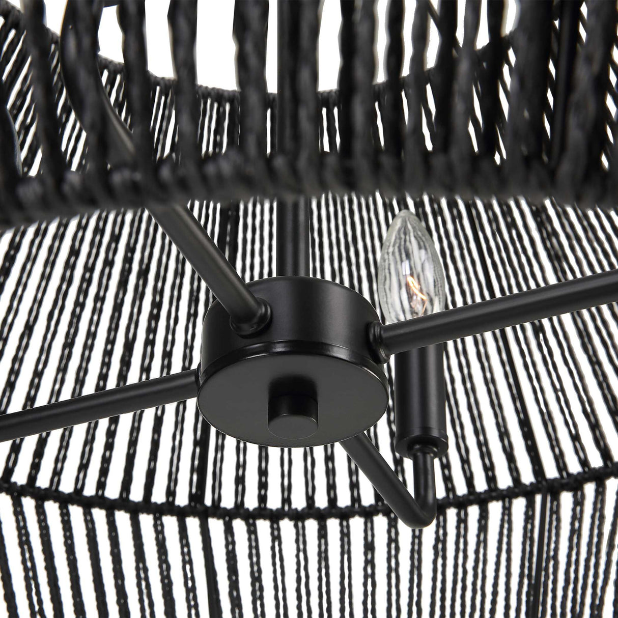 Black Rope 4-Light Pendant Lamp | Uttermost Suva