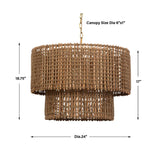 Two-Tier Woven Jute Pendant Lamp | Uttermost Biswas