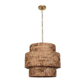 Modern European furniture - Hand-Woven 4-Light Pendant Lamp - www.oroa.com