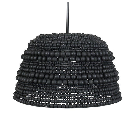 Black Wooden Beads Pendant Lamp | Uttermost Persephone