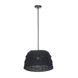 Black Wooden Beads Pendant Lamp | Uttermost Persephone
