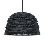 Black Wooden Beads Pendant Lamp | Uttermost Persephone