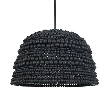 Black Wooden Beads Pendant Lamp | Uttermost Persephone