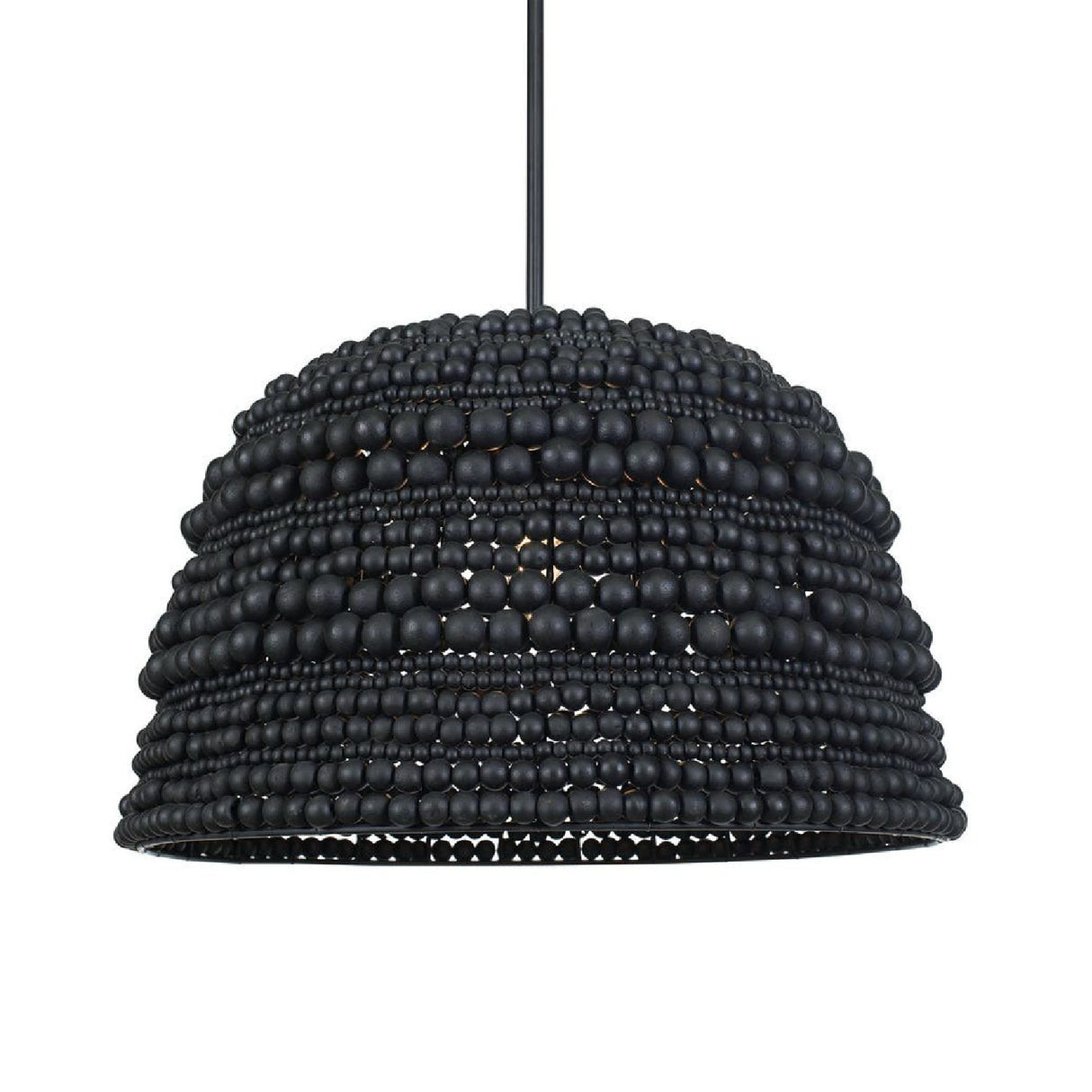 Black Wooden Beads Pendant Lamp | Uttermost Persephone