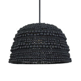 Black Wooden Beads Pendant Lamp | Uttermost Persephone