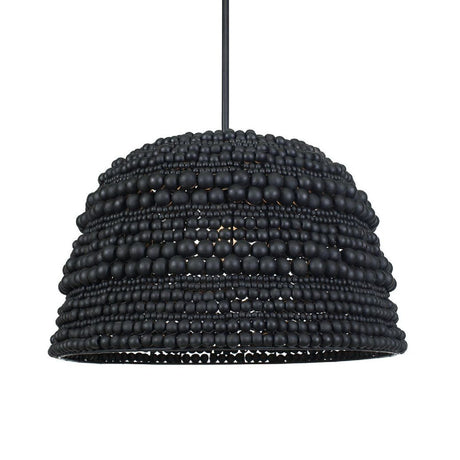 Black Wooden Beads Pendant Lamp | Uttermost Persephone