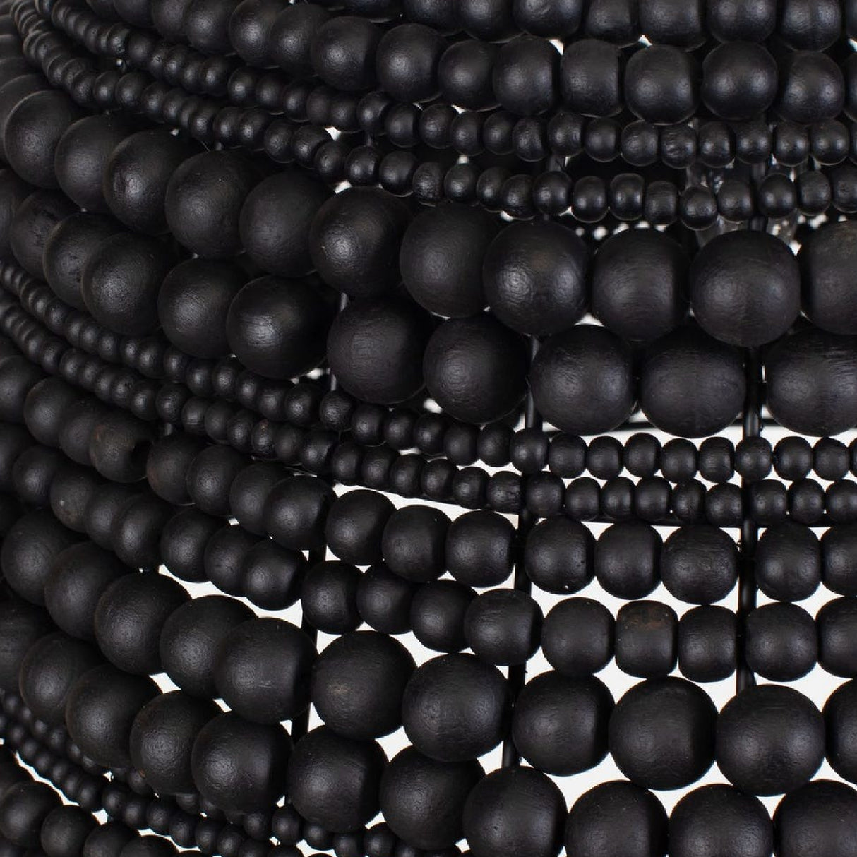 Black Wooden Beads Pendant Lamp | Uttermost Persephone