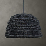 Black Wooden Beads Pendant Lamp | Uttermost Persephone