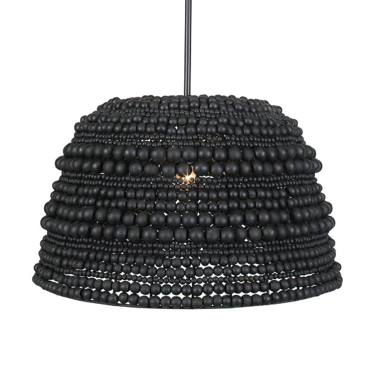 Black Wooden Beads Pendant Lamp | Uttermost Persephone