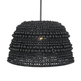 Black Wooden Beads Pendant Lamp | Uttermost Persephone