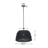 Black Wooden Beads Pendant Lamp | Uttermost Persephone