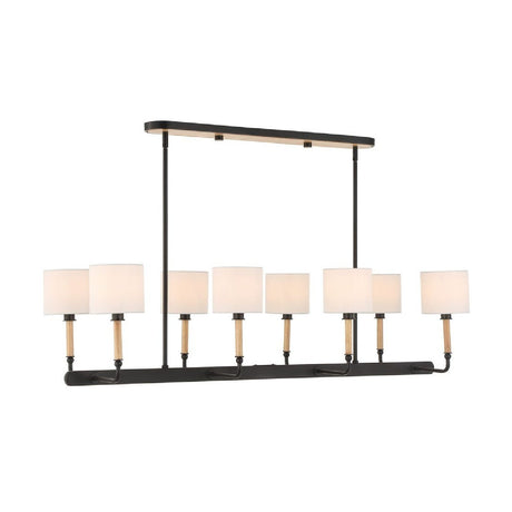White Linen 8-Light Chandelier | Uttermost Franconia