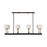 White Linen 8-Light Chandelier | Uttermost Franconia