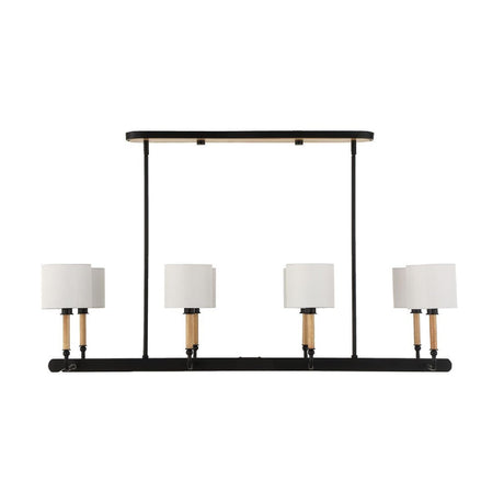 White Linen 8-Light Chandelier | Uttermost Franconia