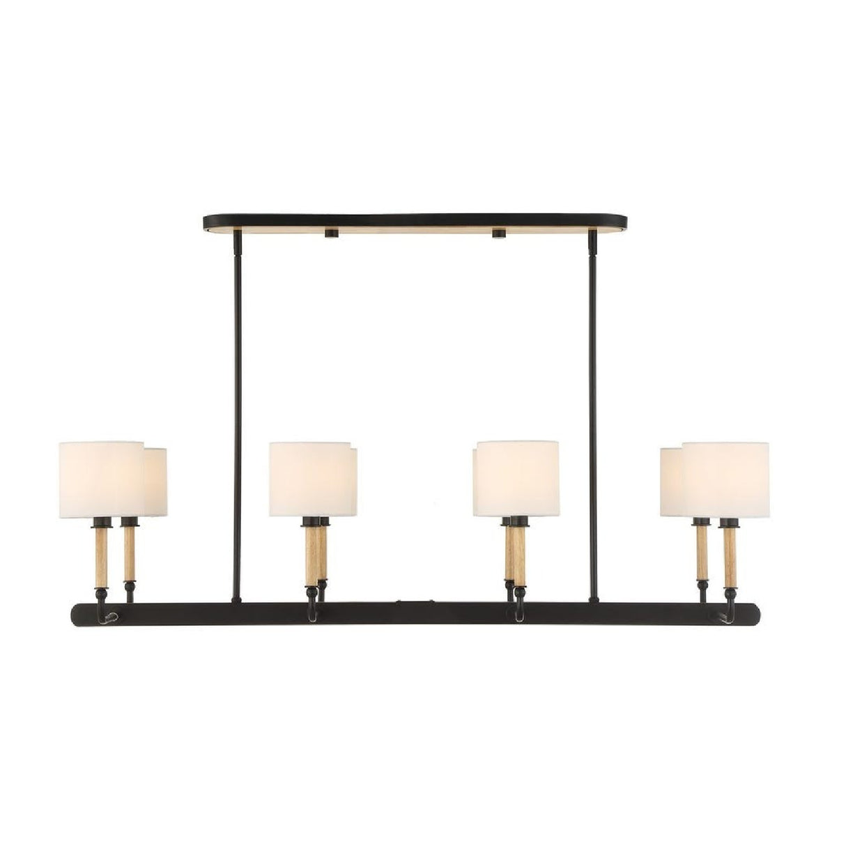 White Linen 8-Light Chandelier | Uttermost Franconia