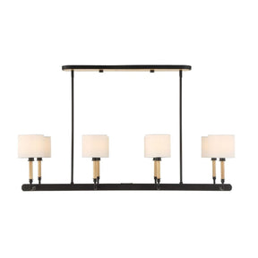 Modern European furniture - White Linen 8-Light Chandelier - www.oroa.com