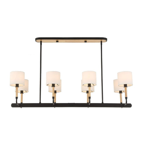 White Linen 8-Light Chandelier | Uttermost Franconia