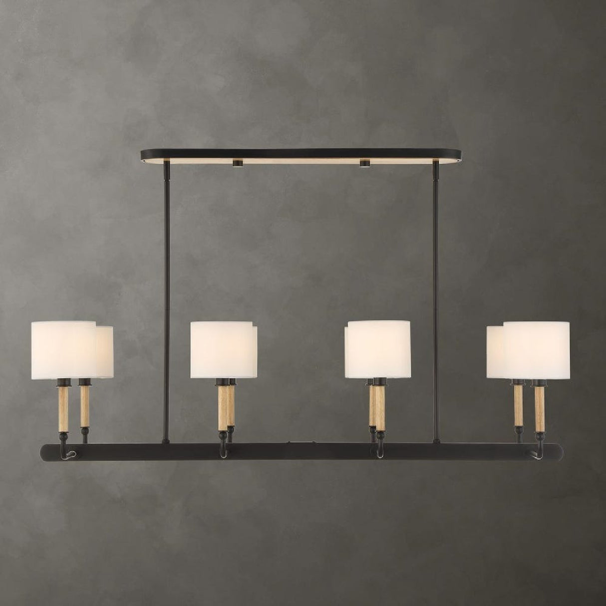 White Linen 8-Light Chandelier | Uttermost Franconia