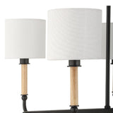 White Linen 8-Light Chandelier | Uttermost Franconia