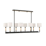 White Linen 8-Light Chandelier | Uttermost Franconia