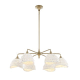 White Wood Beads 6-Light Chandelier | Uttermost Biddeford - www.oroa.com