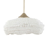 White Wooden Beads Pendant Lamp | Uttermost Biddeford