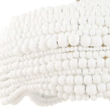 White Wooden Beads Pendant Lamp | Uttermost Biddeford