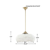 White Wooden Beads Pendant Lamp | Uttermost Biddeford