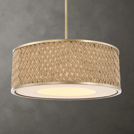 Woven Rattan 4-Light Pendant Lamp | Uttermost Pinchot