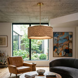 Woven Rattan 4-Light Pendant Lamp | Uttermost Pinchot