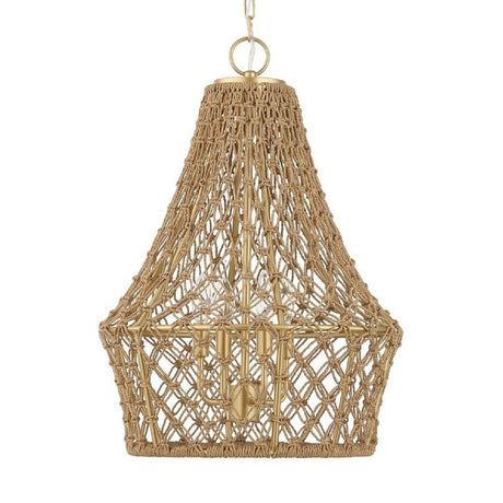 Knotted Beige Rope Pendant Lamp | Uttermost Macrame