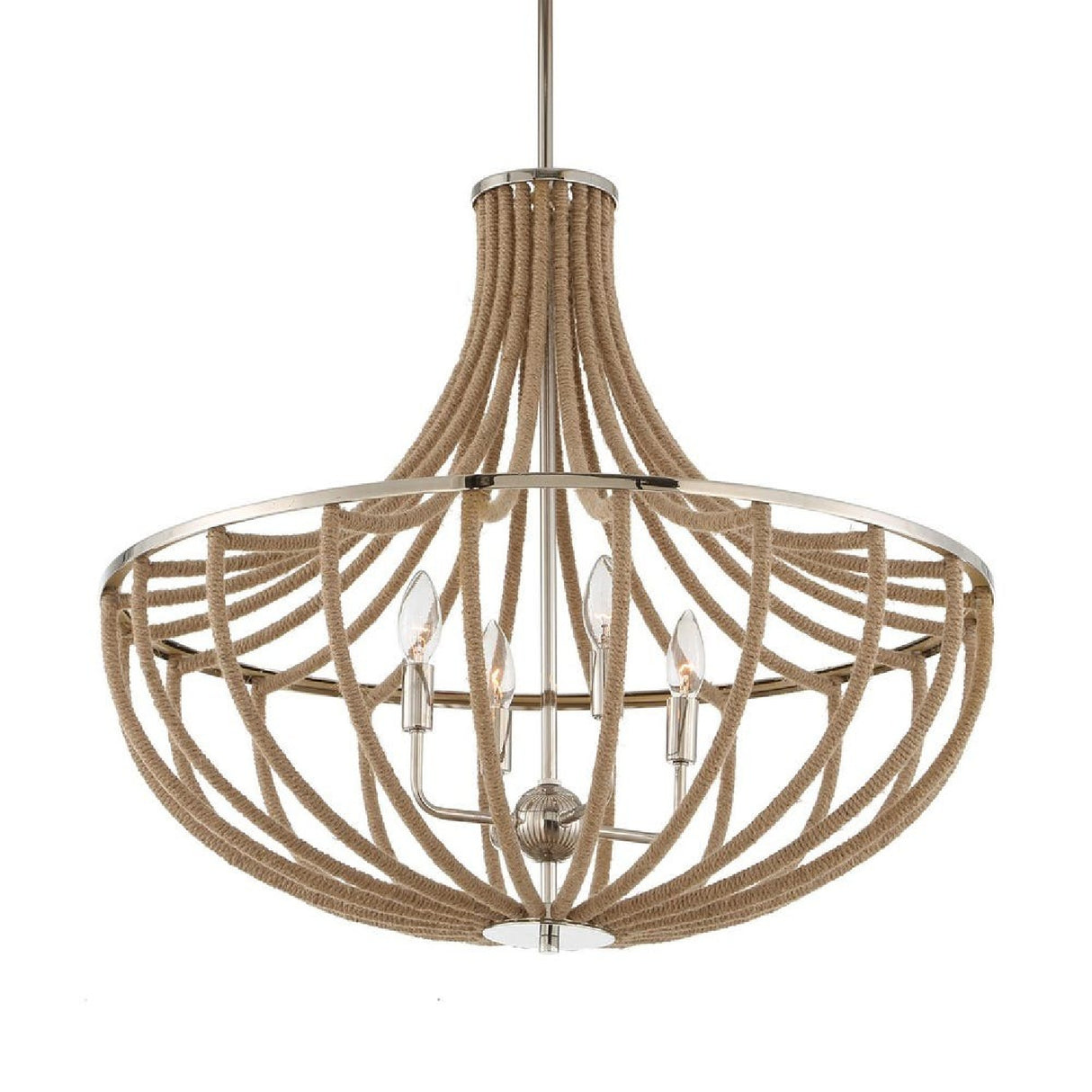 Twisted Rope Wrapped Pendant Lamp | Uttermost Lovelock - www.oroa.com