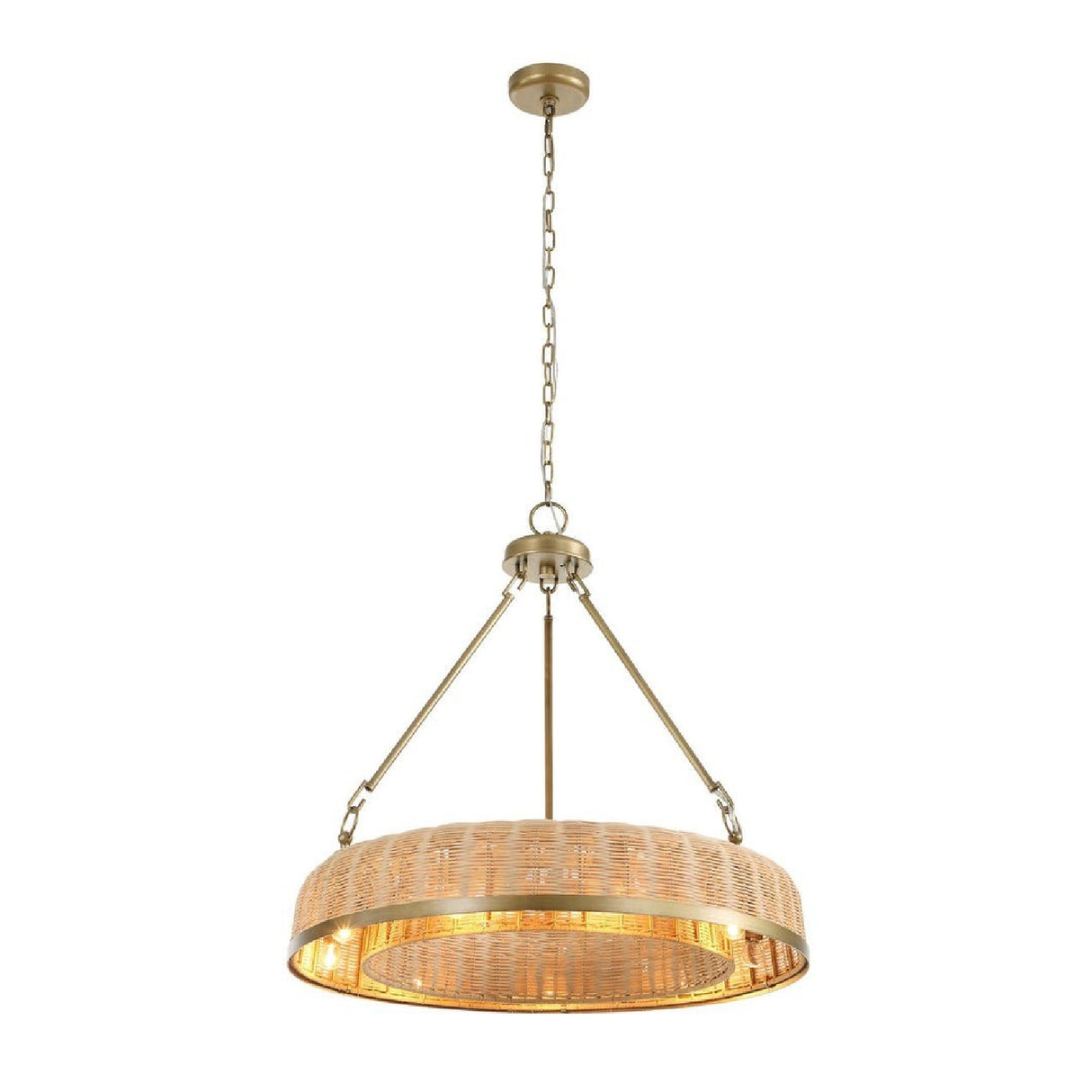 Woven Cane 9-Light Pendant Lamp | Uttermost Ladakh - www.oroa.com