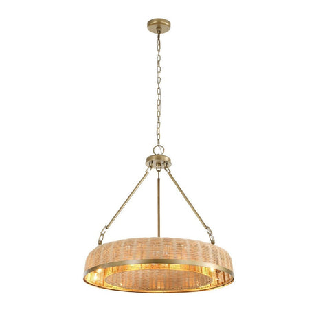 Woven Cane 9-Light Pendant Lamp | Uttermost Ladakh - www.oroa.com