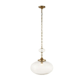Melon-Shaped Glass Pendant Lamp | Uttermost Bellaire - www.oroa.com
