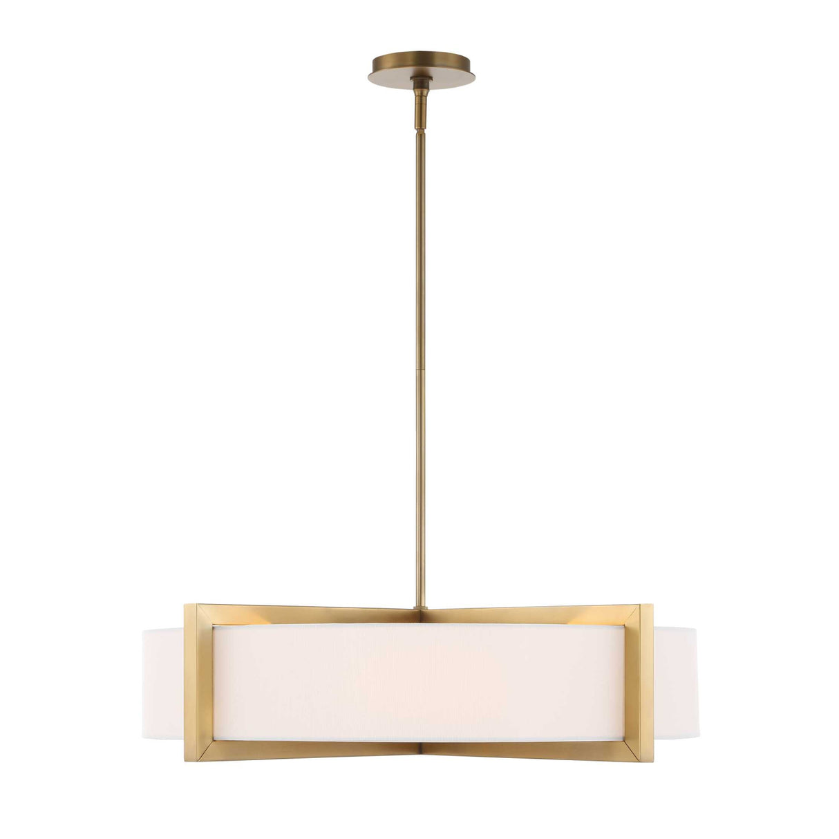 White Linen 4-Light Pendant Lamp | Uttermost Cresson