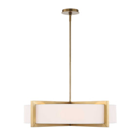 Modern European furniture - White Linen 4-Light Pendant Lamp - www.oroa.com