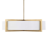 White Linen 4-Light Pendant Lamp | Uttermost Cresson