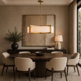 White Linen 4-Light Pendant Lamp | Uttermost Cresson