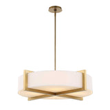 White Linen 4-Light Pendant Lamp | Uttermost Cresson