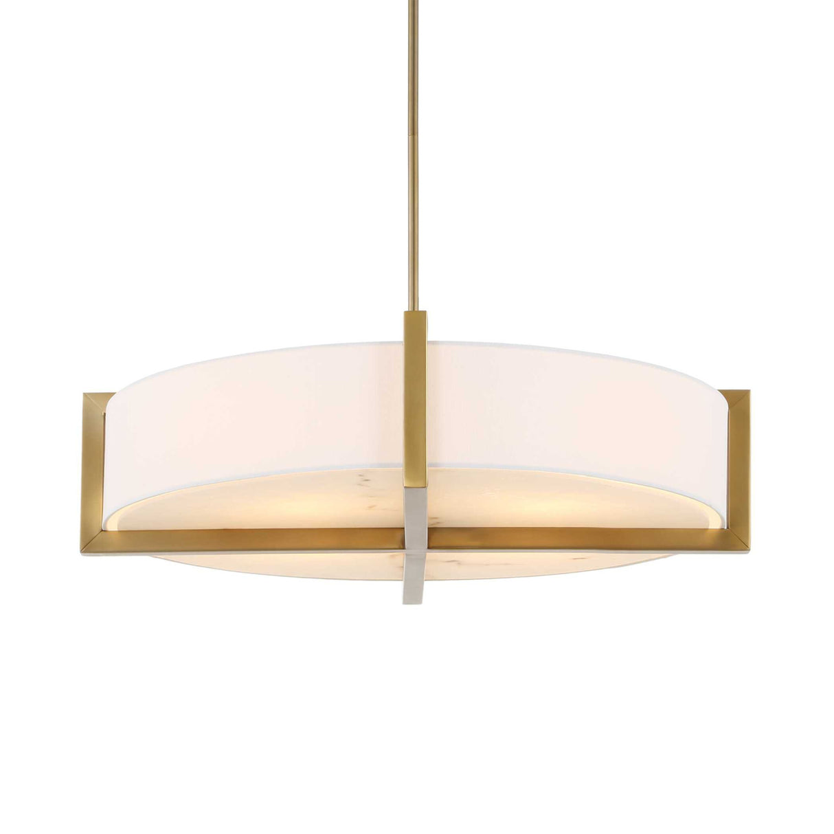 White Linen 4-Light Pendant Lamp | Uttermost Cresson