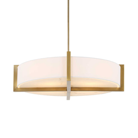 White Linen 4-Light Pendant Lamp | Uttermost Cresson