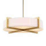 White Linen 4-Light Pendant Lamp | Uttermost Cresson