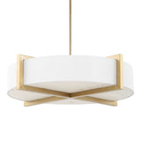 White Linen 4-Light Pendant Lamp | Uttermost Cresson
