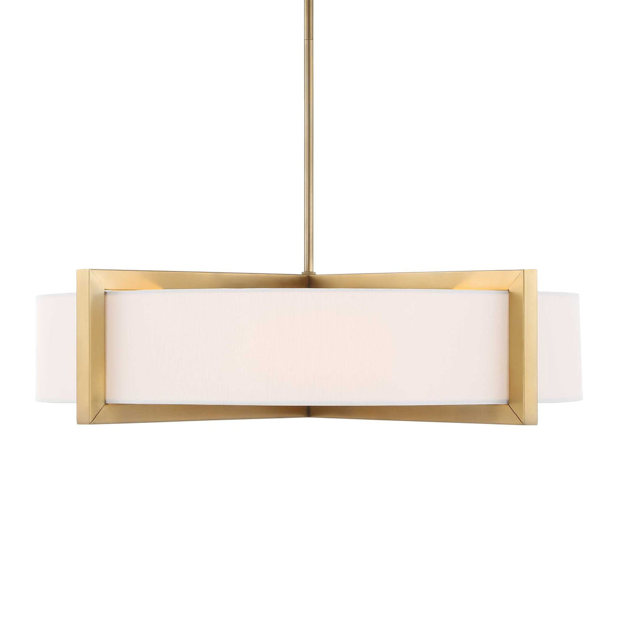 White Linen 4-Light Pendant Lamp | Uttermost Cresson