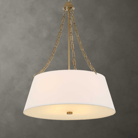 White Glass 4-Light Chandelier | Uttermost Andalucia