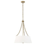 White Glass 4-Light Chandelier | Uttermost Andalucia