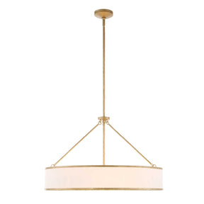 Modern European furniture - Gold Framed 8-Light Pendant Lamp - www.oroa.com